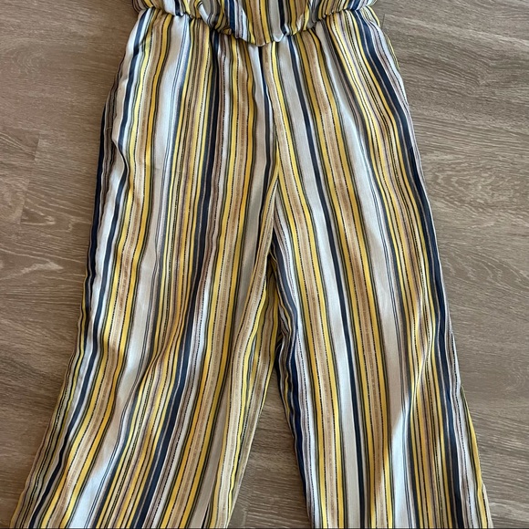 Yellow and Blue Striped Jumpsuit - Picture 3 of 10